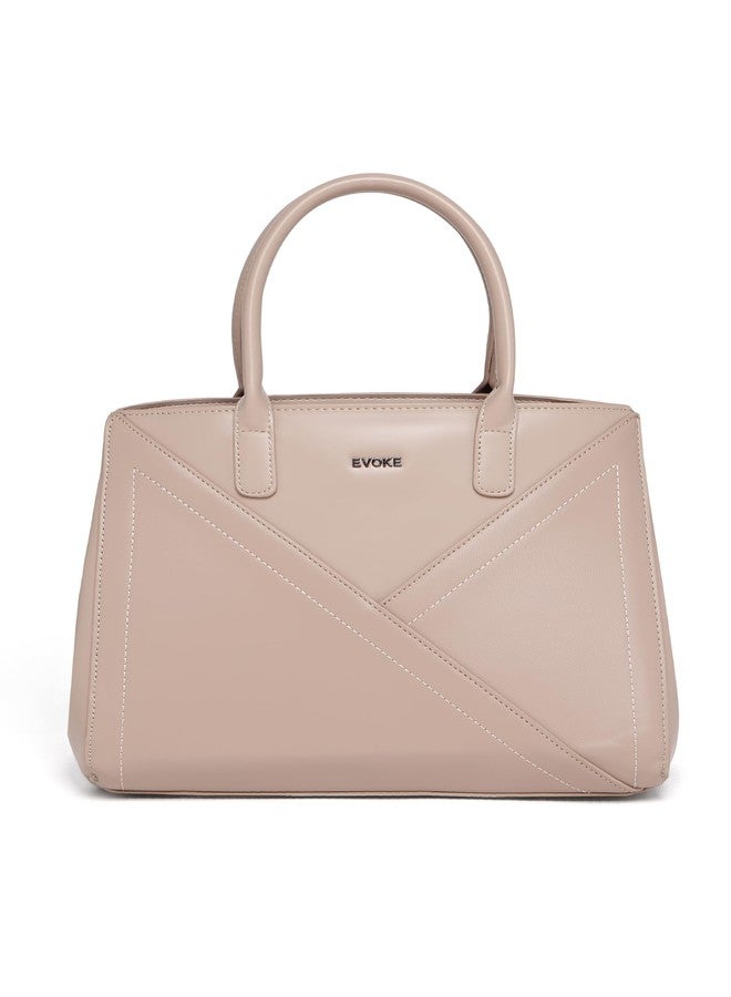 EVOKE RIO Vegan Leather Handbag 277 for Women with crossbody strap | with Multiple Compartments | Stylish and Spacious for Everyday Use (Apricot) - Image 1
